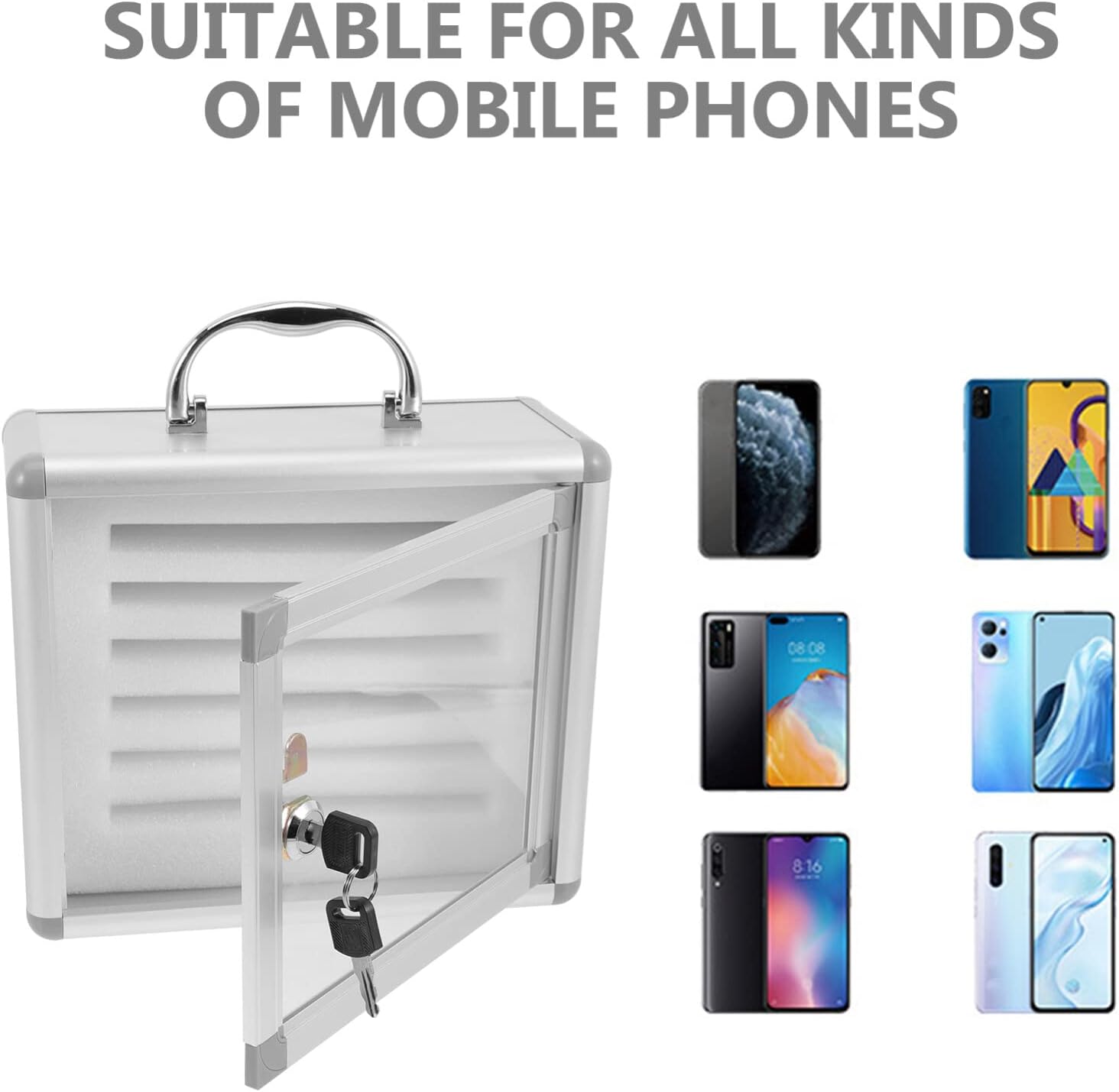 6-Slot Cell Phone Storage Cabinet Lockable mobile storage cabinet for classroom and workplace phone management