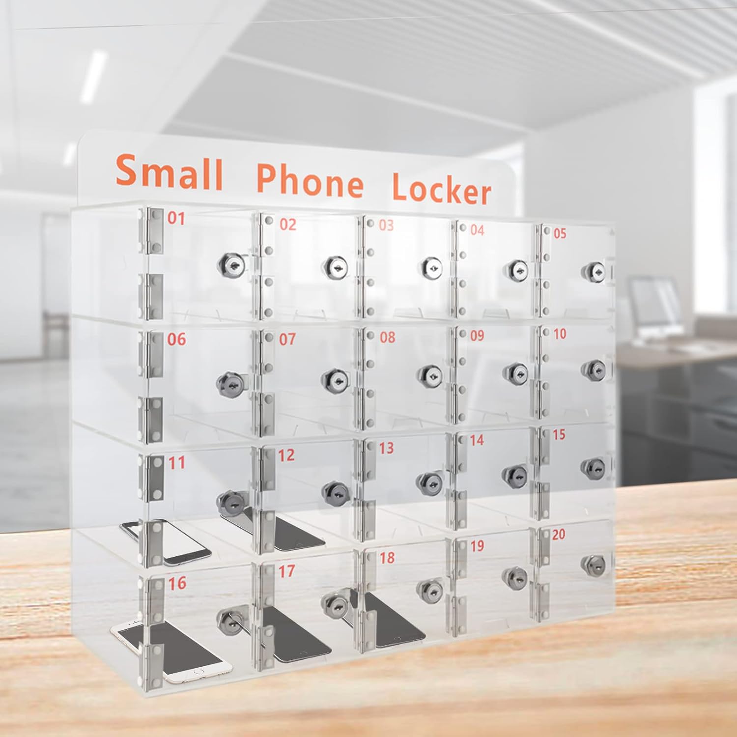 20-Slot Transparent Locker 20-Slot Transparent Locker