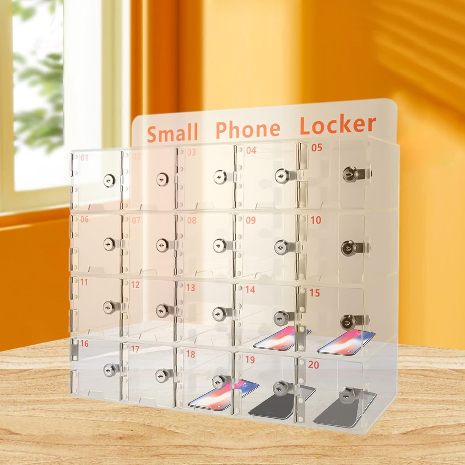 20-Slot Transparent Locker 20-Slot Transparent Locker