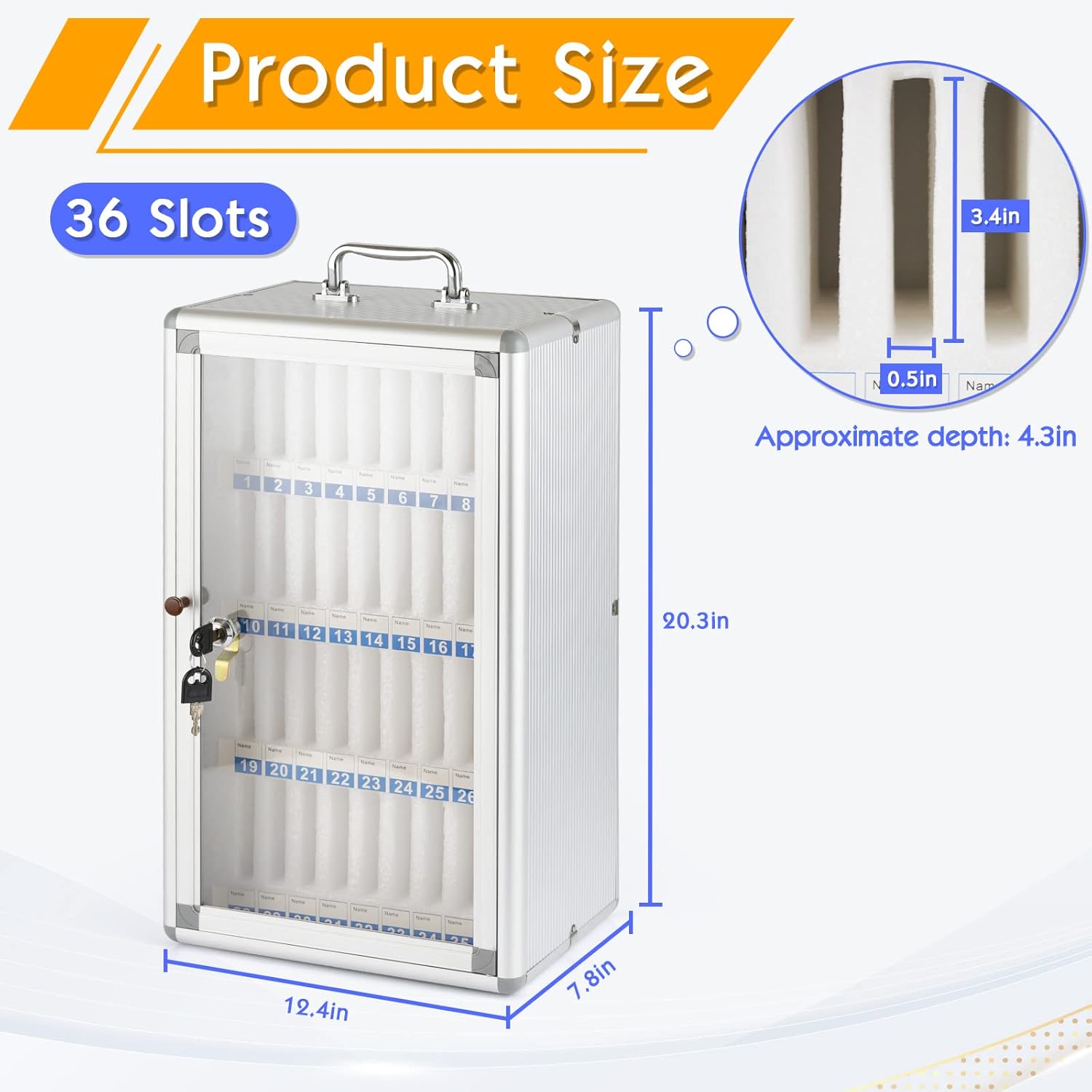 Phone Organizer Unit Classroom phone storage cabinet with 36 slots for safe and structured device organization