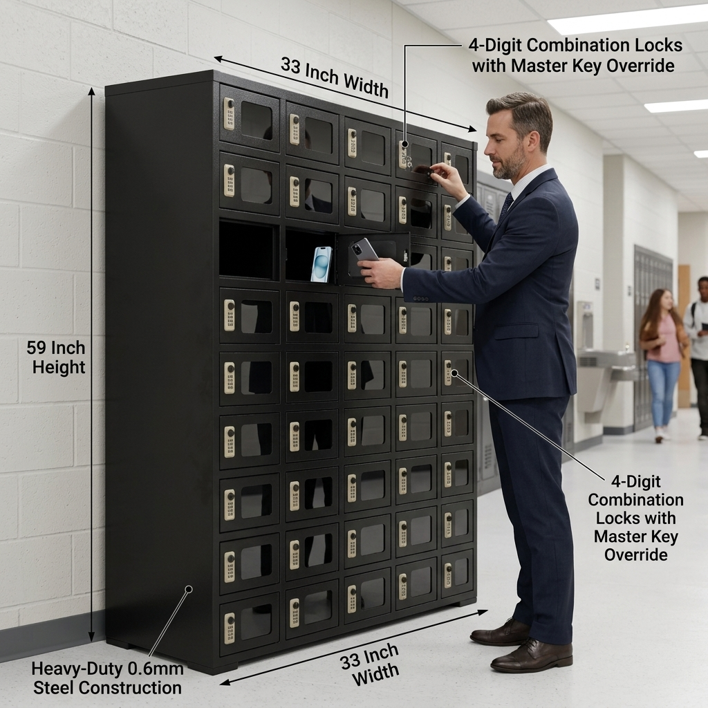 steel phone locker cabinet