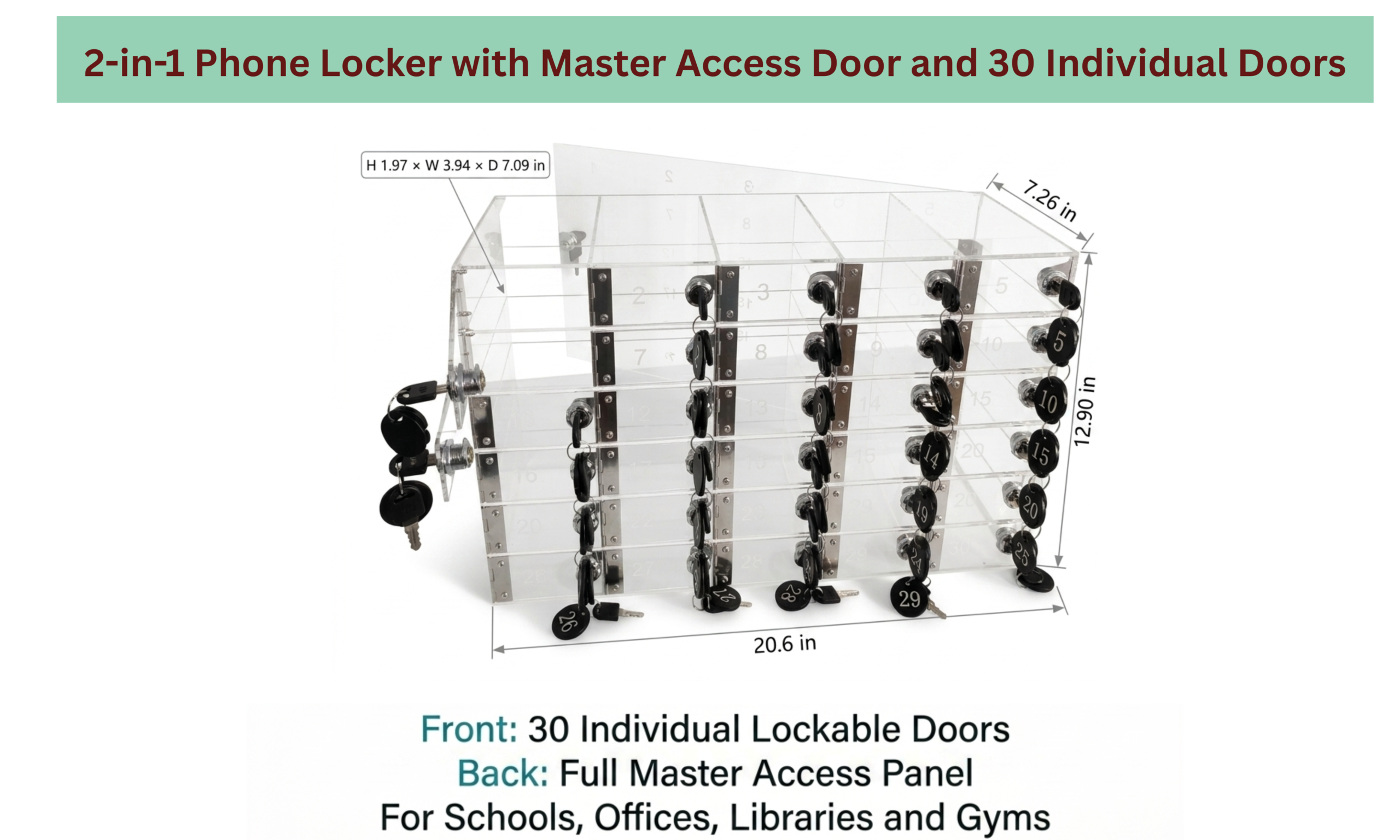 dual access phone locker dual access phone locker